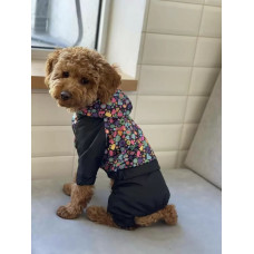 Дождевик для собак DB принт "сердечки" M-45, унисекс №2