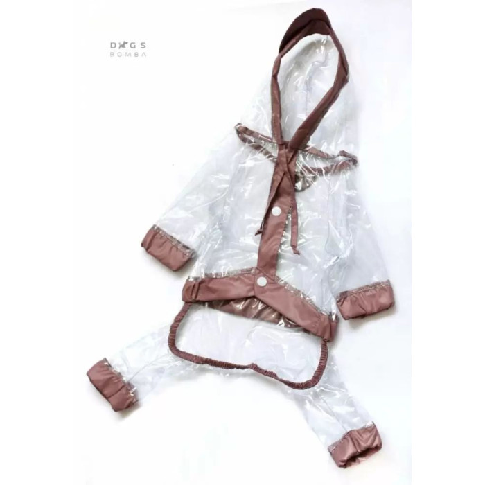 Дождевик для собак из ПВХ мокко M-59, унисекс №7