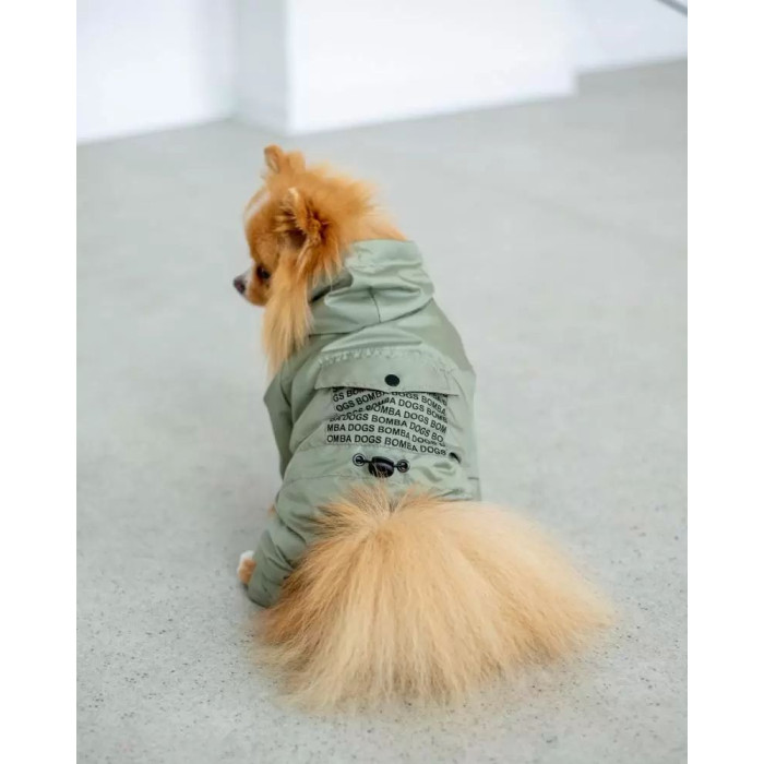 Дощовик для собак з кишенями DB оливковий, унісекс