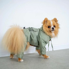 Дождевик для собак с карманами DB оливковый, унисекс