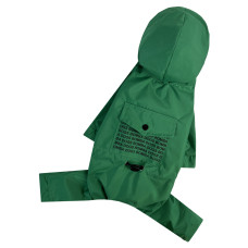 Дождевик для собак с карманами DB зеленый M-77, унисекс