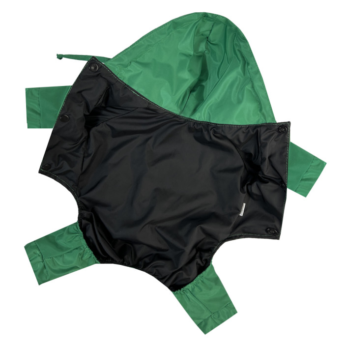 Дощовик для собак з кишенями DB зелений M-77, унісекс
