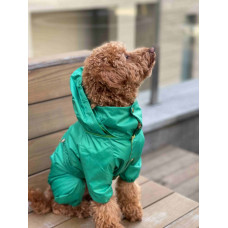 Дождевик со скрытым капюшоном зеленый M-78