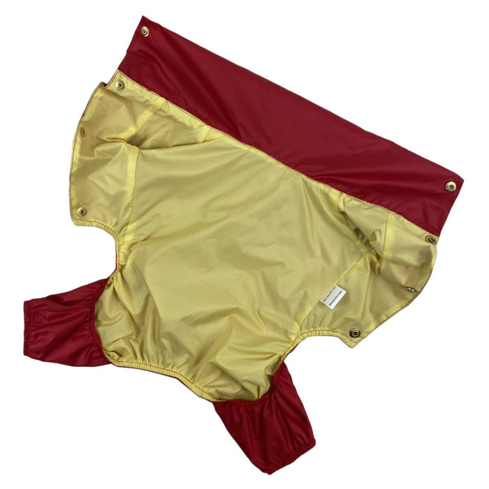 Дождевик со скрытым капюшоном красный M-79