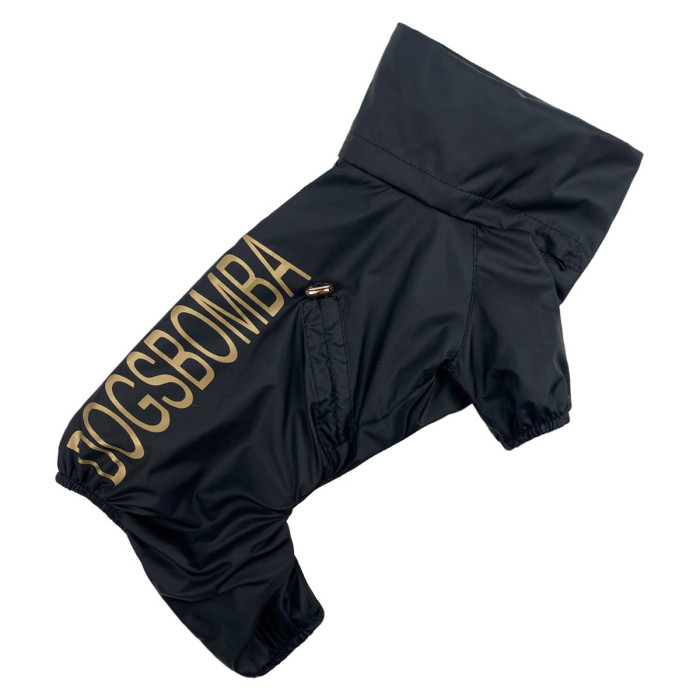 Дождевик со скрытым капюшоном черный M-80