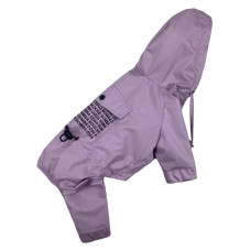 Дождевик для собак с карманами DB лаванда M-86, унисекс