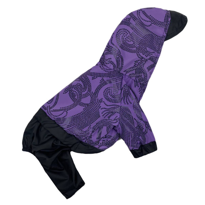 Дощовик для собак візерунки бузок M-92 унісекс