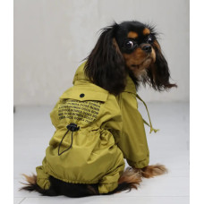 Дождевик для собак с карманами DB лайм M-95, унисекс