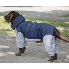  Дощовик для великих собак синiй з сiрим MB-2