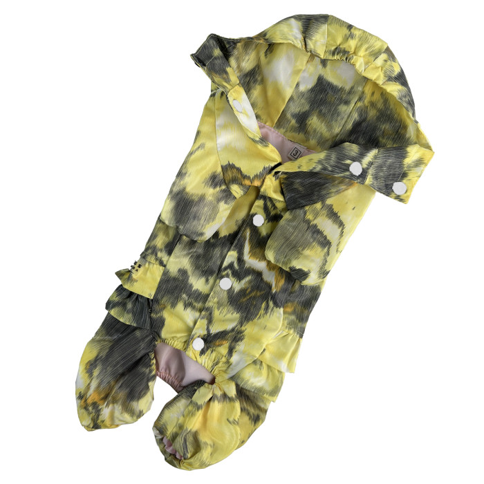 Дождевик рюша (для девочек) абстракцiя лимон MD-18