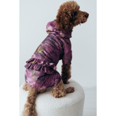 Дождевик рюша (для девочек) абстракция фиолет MD-19