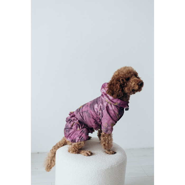 Дождевик рюша (для девочек) абстракция фиолет MD-19