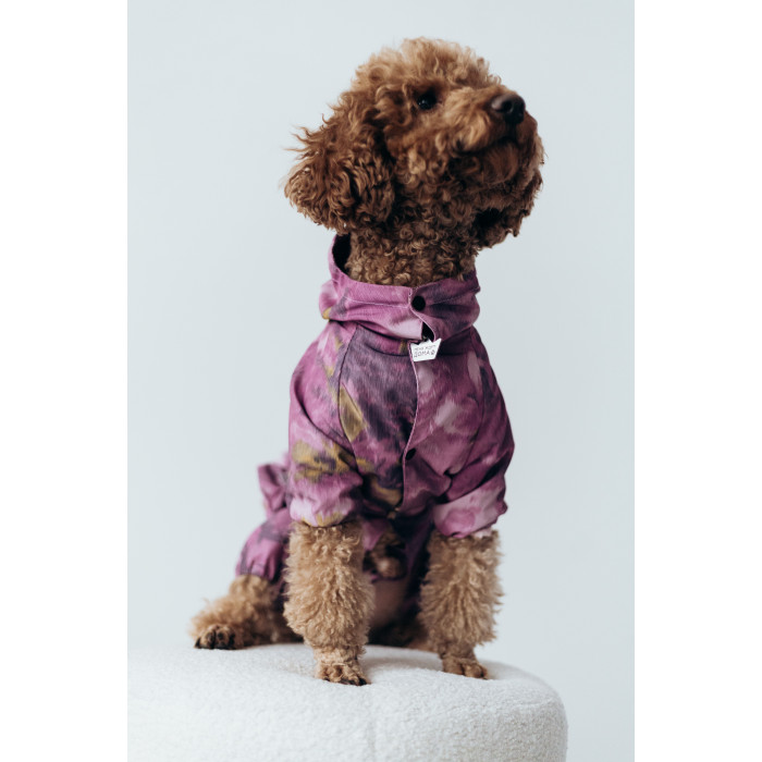 Дождевик рюша (для девочек) абстракция фиолет MD-19