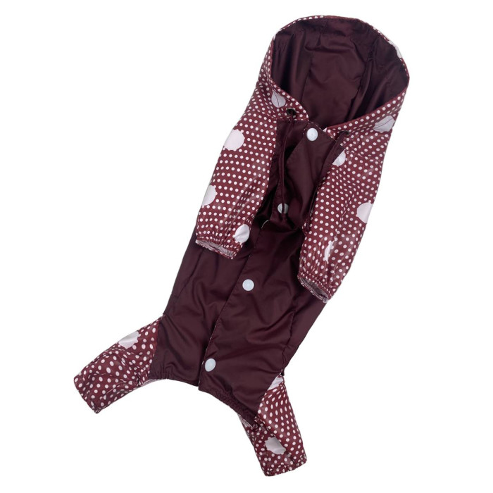 Дождевик для собак для девочек из плащевки в горошок №3