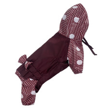 Дождевик для собак для девочек из плащевки в горошок №8