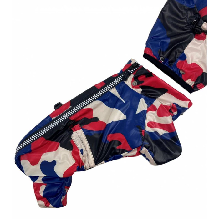 Дощовик на флiсi мілітарі червоно-синій MF-26