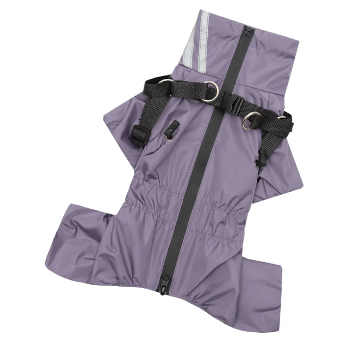 Дождевик со шлейкой лаванда MS-15