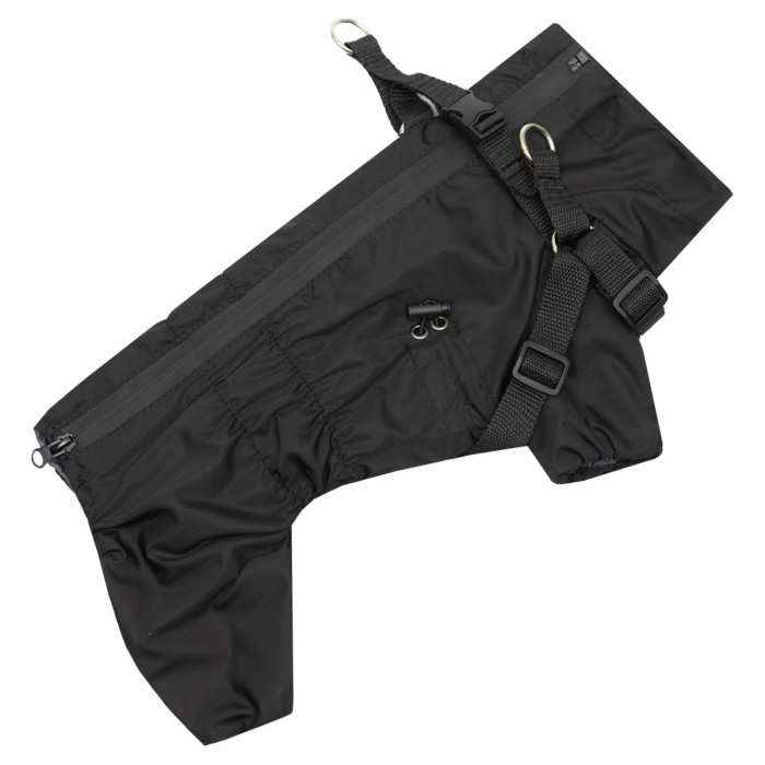 Дождевик со шлейкой черный MS-16