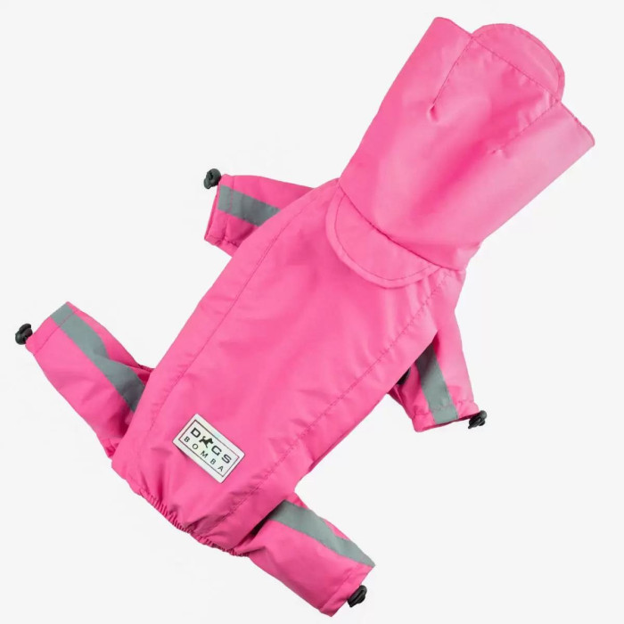 Дождевик для собак на змейке розовый MZ-9, унисекс №7