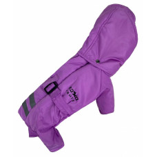 Зимний комбинезон с поясом сиреневый R-24
