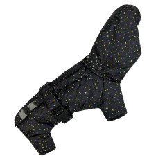 Зимний комбинезон с поясом звезды черные R-45.