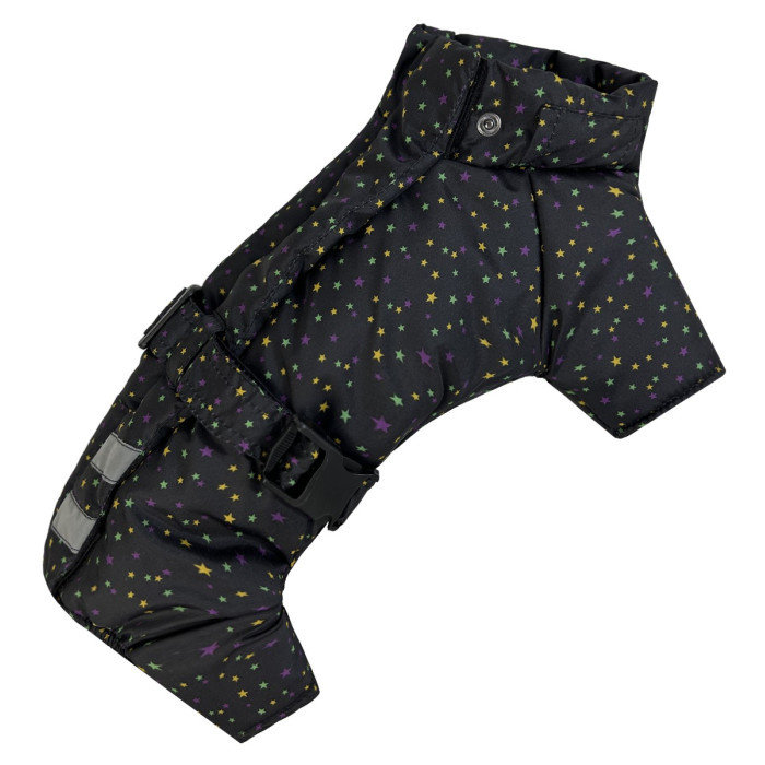 Зимовий комбінезон з поясом Зірки чорні R-45