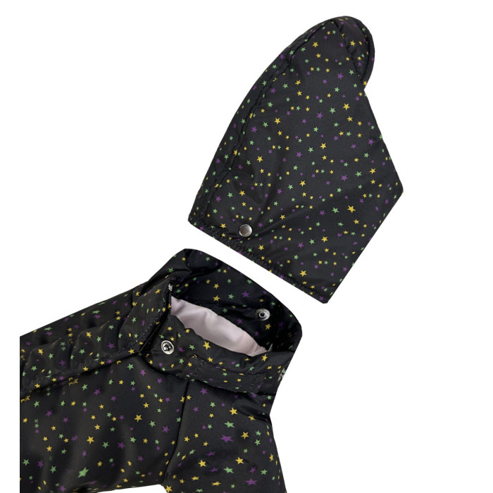 Зимний комбинезон с поясом черный R-62