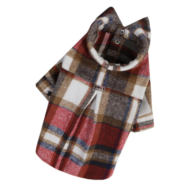 Рубашка клетчатая для собак, красная RUB-60