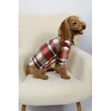 Рубашка клетчатая для собак, красная RUB-60