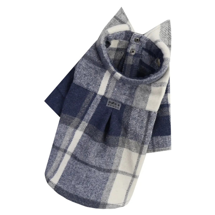 Сорочка картата для собак, синя RUB-61