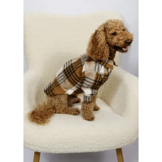 Рубашка клетчатая для собак, шоколад RUB-63