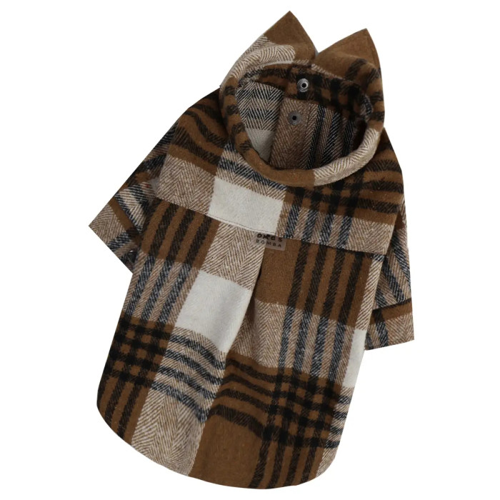 Рубашка клетчатая для собак, шоколад RUB-63