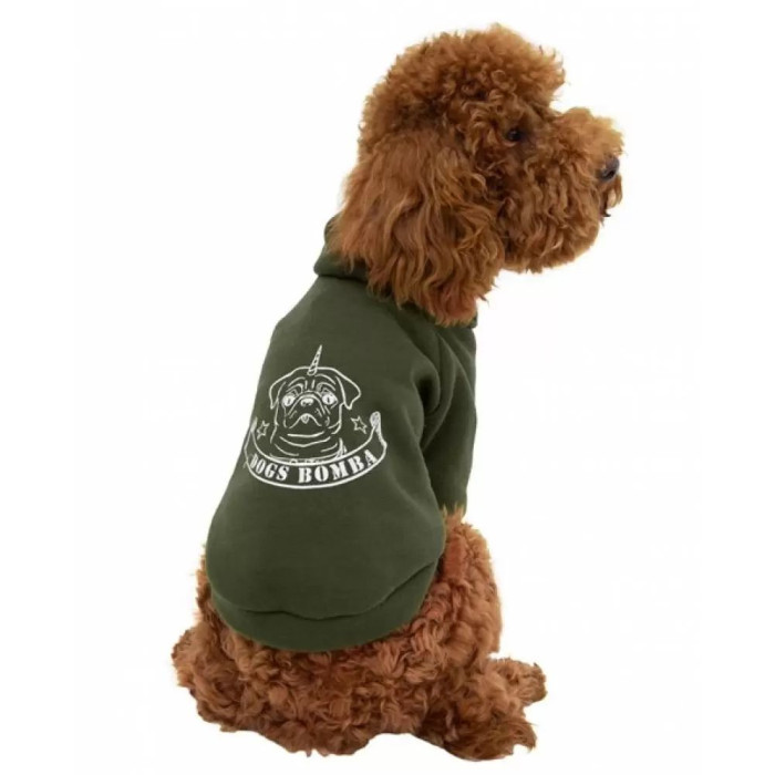 Толстовка для собак Єдиноріг хакі Y-177, №8