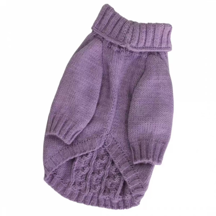 Светр в'язаний Косичка лаванда Y-229