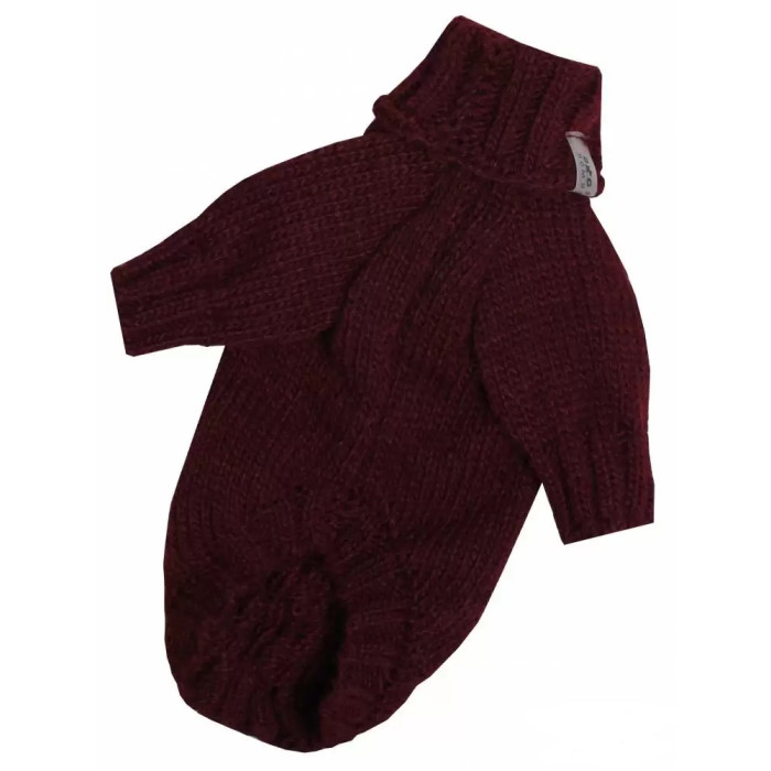 Светр в'язаний Косичка марсала Y-237