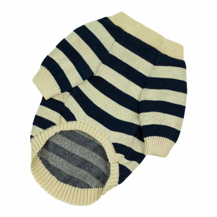 Светр в'язаний смугастий із серцем Y-249