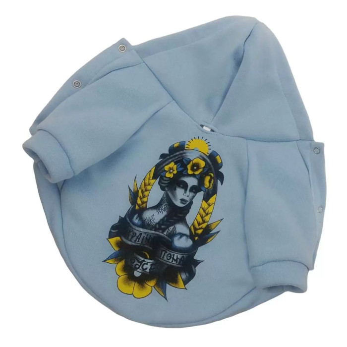 Толстовка для собак Украина голубая Y-259, №2