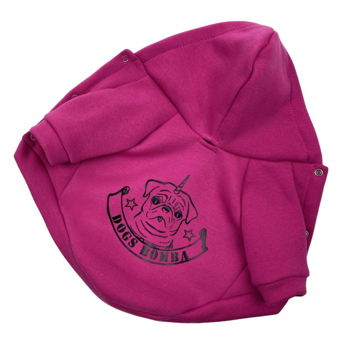 Толстовка для собак Единорог малиновая Y-263