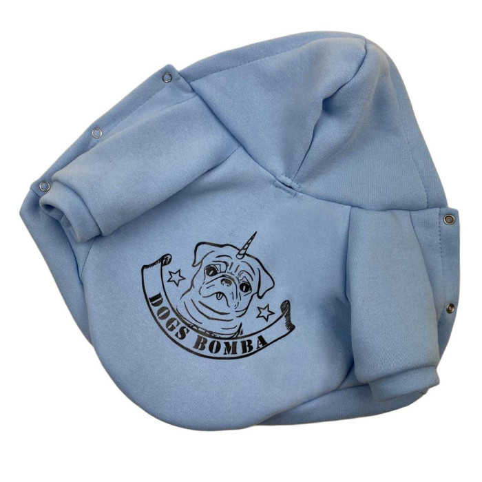 Толстовка для собак Единорог голубая Y-264, №2