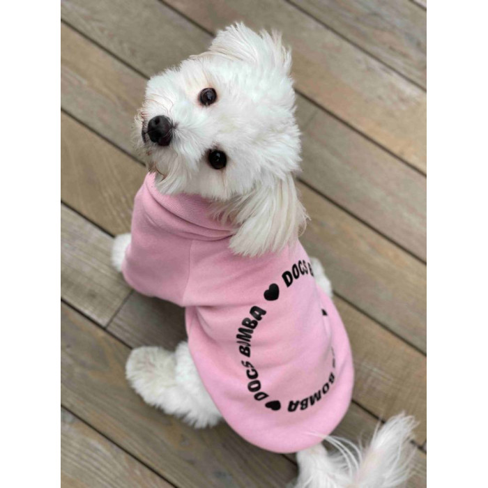 Толстовка для собак DB круг пудра Y-273