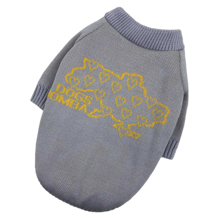 Свитер вязаный Украина серый с желтым Y-279