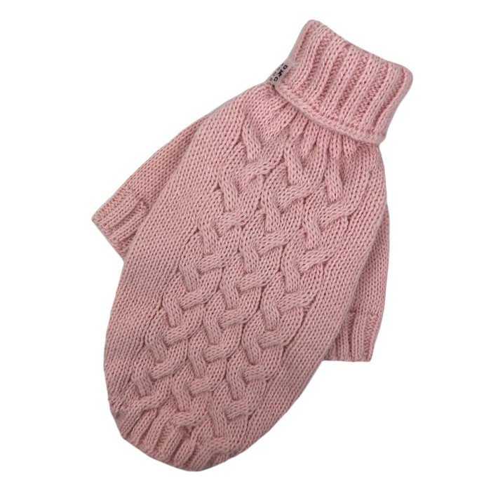 Свитер вязаный Косичка персик Y-283