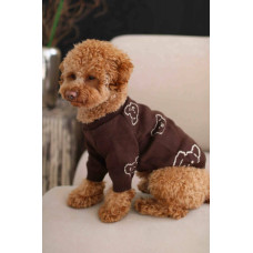 Свитер вязаный Медведь коричневый Y-286