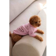 Свитер вязаный Медведь розовый Y-287