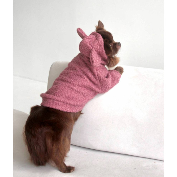 Толстовка для собак барашек пудровая Y-291