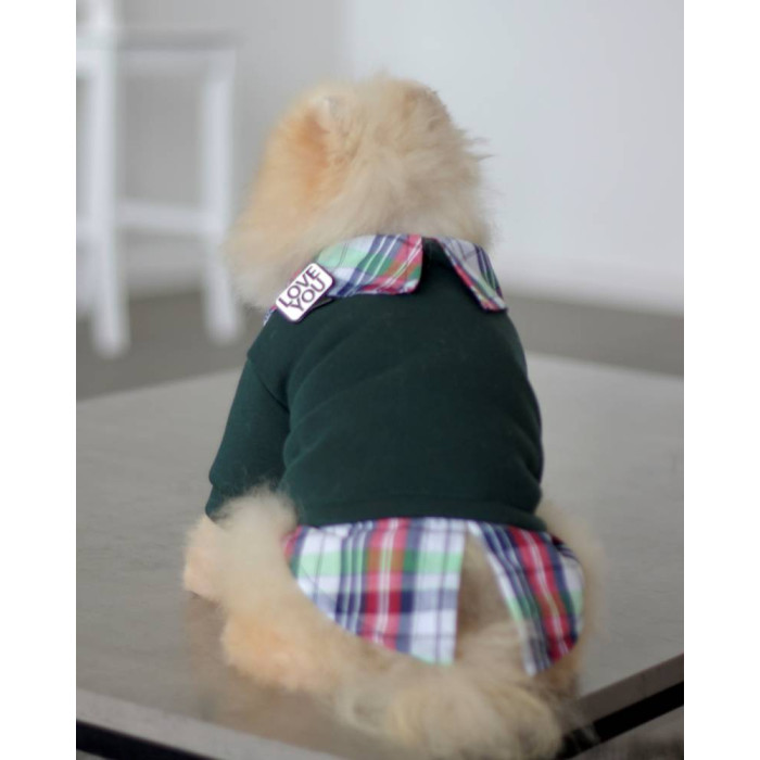 Толстовка с рубашкой изумруд Y-295