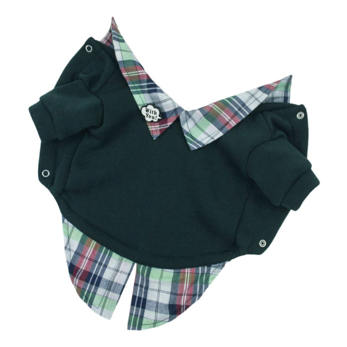 Толстовка с рубашкой изумруд Y-295