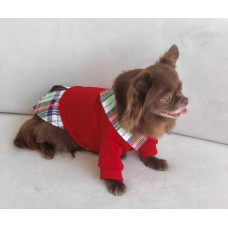 Толстовка с рубашкой красная Y-296