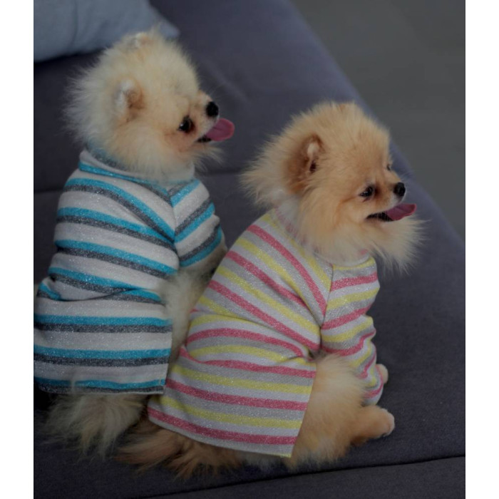 Гольф з люрексом смугастий рожевий Y-301