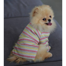 Гольф с люрексом полосатый розовый Y-301